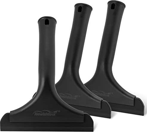 NEWISHTOOL Small Squeegee for Car / Home Use, Window Tint Squeegee for Car Windows, Windshield, Side Mirrors, Shower Squeegee for Bathroom, Shower Glass Door, Tile Walls Cleaning Water Wiper, 3 Pack