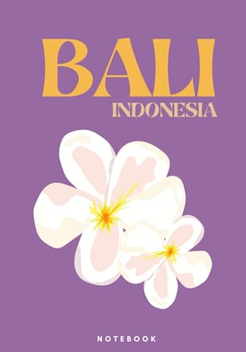 Bali Indonesia NOTEBOOK: : Purple Coffee table style composition notebook with 130 pages | B5 size : tropical island vibes summer beach art aesthetic ... for girls, teens, women & college students