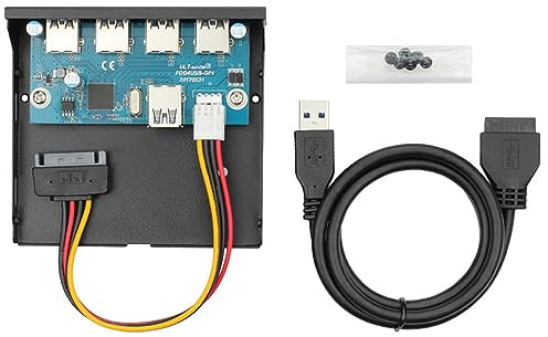xiwai USB 3.0 HUB 4 puertos placa frontal a placa base 20 pines cable de conexión para bahía de disquete de 3,5