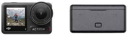DJI Osmo Action 4 Standard Combo - 4K/120fps Waterproof Action Camera with a 1/1.3-Inch Sensor & Osmo Action Multifunctional Battery Case