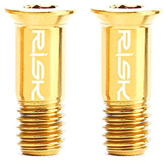KOCAN Ti Bolts, 2PCS Titanium Bicycle Rear Derailleur Jockey Wheel Bolt for MTB Road Bike M5×14.2mm Bike Guide Roller Bolt Screw