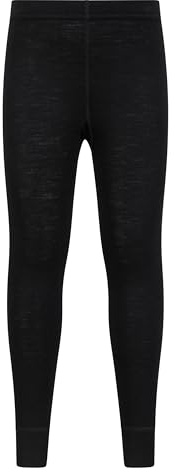 Mountain Warehouse Merino Kids Baselayer Pants Black Kids Size 7-8 Years