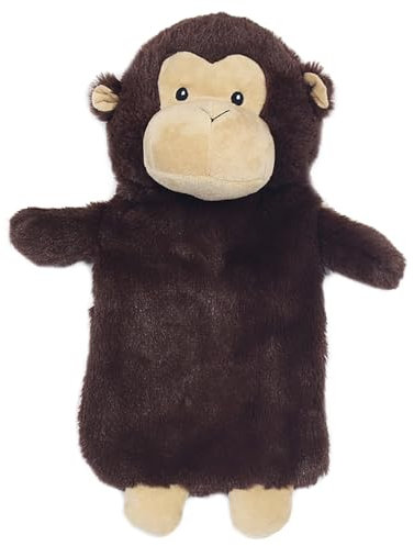Lesser & Pavey Kids Hot Water Bottle Teddy | Lovely Hot Water Bottle Animal for Kids & Adults | Monkey Cuddly Hot Water Bottle in Multiple Animal Shapes - Cute and Soft