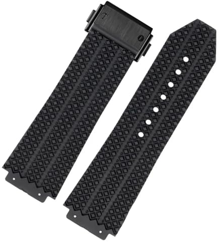 KKFAUS FKM Fluorosilicone Uhrenarmbänder Für HUBLOT BIG BANG Silikon 25 * 17mm 26 * 19mm Wasserdicht Herren Uhrenarmband Kette Uhr Gummi Armband Wristband, 26-19mm, Achat