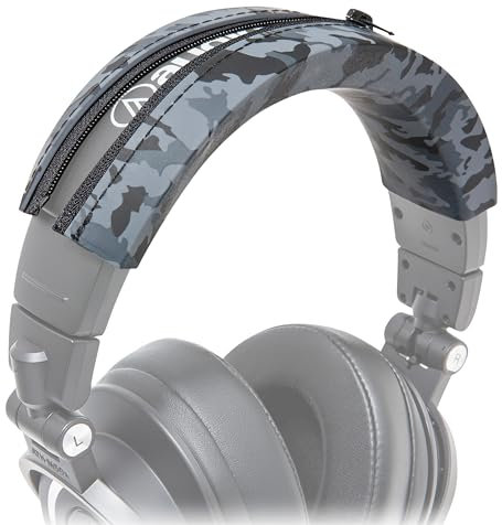 WC BandZ ATH - Upgraded Headband Cover for Audio Technica ATH M50X / M50XBT / M50 / M40X / M40 / M40FS / M30X / M30 / M20X / MSR7 by Wicked Cushions | Black Camo
