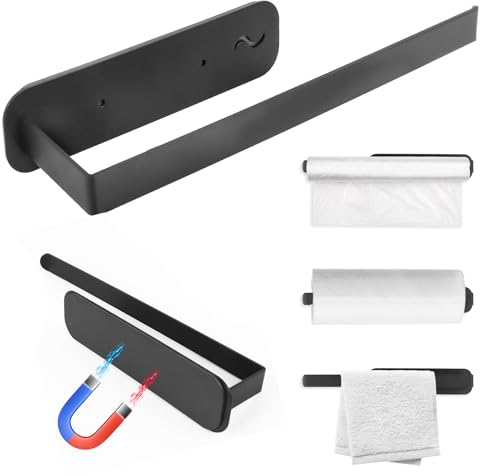 Porte Sopalin Mural Magnétique, Porte-Rouleau de Papier Essuie-Tout, Acier Inoxydable Support Sopalin Porte Essuie Tout, Derouleur Essuie Tout Murale Porte Rouleau Papier Cuisine pour Cuisine