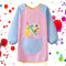 Malschürze Kinder,Malkittel,Malkittel Schule 1. klasse,Malschürze Schule, Schürzen Set Mit Taschengut Zum Zeichnen Von Koch- Und Diät-Laboraktivitäten (Rosa)