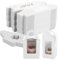 SHUESS 150 Pack Individual Cupcake Boxes - Single Cupcake Boxes with Clear Window and Removable Inserts - White Cupcake Box with Handle, Ideal for Cupcakes, Pastries and Doughnuts