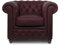 Original Handgefertigter Chesterfield Sessel - Modell Brighton FT in Luxus Antikes Burgundy Leder | Klassisches englisches Design | Komfort & Stil für jedes Interieur