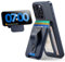 ESR Cartera con MagSafe, Bloqueo RFID 5 Tarjetas, Cartera iPhone con Soporte Ajustable, Bucle Dedo, Agarre Seguro, para iPhone16/15/14/13/12, NO para iPhone Mini, NO Compatible con Buscar, Azul Oscuro