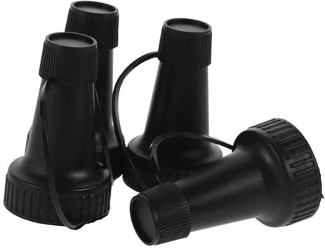 TOYANDONA 4pcs Plastic Bottle Pourers and Liquor Pour Spouts Small Square Bottle Spouts Pouring Caps for Kitchen Oils Juices Spirits Dispensers