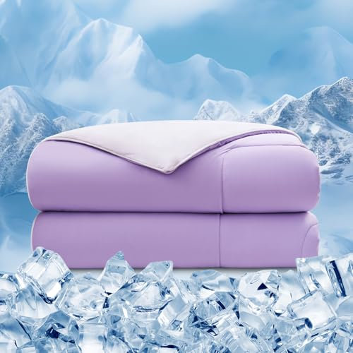 EMME Sommerdecke Kühldecke 155 x 220 cm Violett