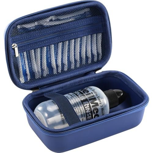 ProCase Travel Case for NeilMed Sinus Rinse Packets, Carrying Bag for Maoever Neti Pot Nasal Rinse, Portable Case for Sinus Rinse Bottle and Nasal Wash Salt Packets or Nose Cleaner Kit -Navy