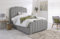 MOORCROFT BEDS 3FT Single Ottoman Storage Divan Bed Frame Upholstered in Plush Velvet Gas Lift Up With Headboard - No Mattress (Silver, 3FT Single Bed Gas Lift)