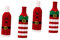 Zerodeko 2 Sätze Gestrickte Flasche Handgefertigter Weinflaschenpullover Weihnachtskugel Dekorativer Weinflaschenaufsatz Feiertags-weinflaschenabdeckung Bogen Party Stoff 2 Stück * 2