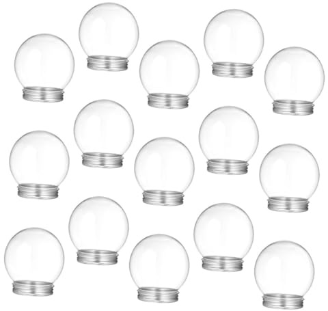 CIYODO 9Stücke Teiliges DIY Schneekugel Bastelset aus Kunststoff Befüllbare mit Schraubverschlüssen Kreatives Basteln Bastelbegeisterte