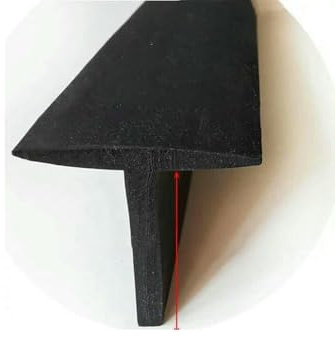EPDM-T-Profil-Dichtungsleiste – UV-beständige T-förmige Dichtungsleiste, Spaltabdeckung, T-Dichtung für Türen, Automobilindustrie, Haushaltsgeräte – 31 x 32 mm – T – 1 m oder 3,28 Fuß