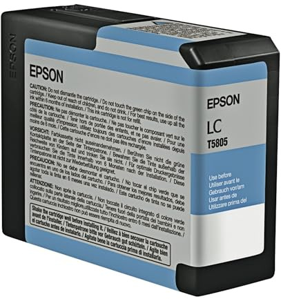 Epson Ink Cartridge 80 ml, Light Cyan- C13T580500, Genuine