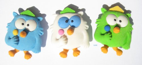 Trendhaus Collection Sammel Fröhliche Radierer Eule Farbig sortiert