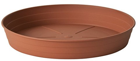Euro3Plast sotto Vaso Fioriera Sabbiato Rotondo Diam 20 Cm in Plastica Terracotta