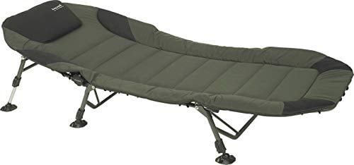 Sänger Top Tackle Systems Unisex – Erwachsene Anaconda Carp Bed Chair II (Karpfenliege/Campingliege), Grün, Liegefläche: 200 x 85cm, Fußhöhe verstellbar von: 30-50cm