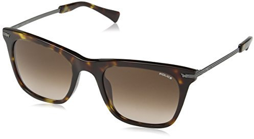 Police Herren SPL140 Sonnenbrille, Braun (Yellow Havana/Dark/Brown), Einheitsgröße