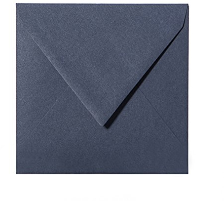 Paper24 25 Briefumschläge quadratisch 155x155 mm, 120 g/qm, Umschläge 155x155 mm in Dunkelblau