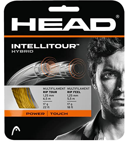 HEAD Unisex-Erwachsene Intellitour Set Tennis-Saite, Natural, 16