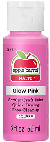 Plaid Enterprises Apple Barrel PINK Glow in the Dark,2oz