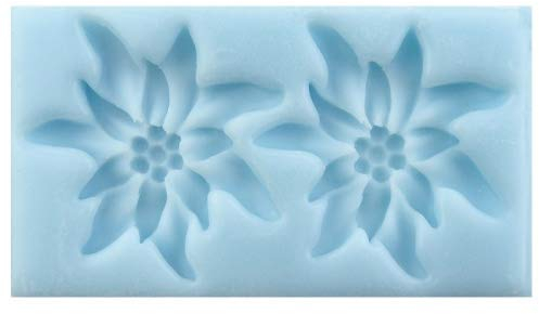 COXIMUS Silikonform Edelweiß 10,5 x 6,7 x 1,6 cm | hochwertige Silikonform für Fondant und Flowerpaste | schnell & einfach zum Reindrücken | Made in Germany