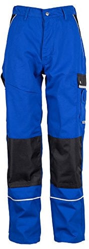 TMG® Blaue Lange Arbeitshose für Herren, mit Kniepolstertaschen, Männer, viel Stauraum, 66 Übergröße