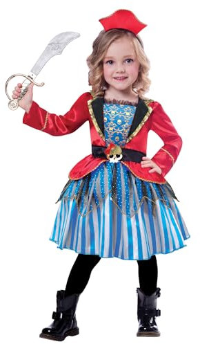 Girls Pirate Cutie Bucaneer TV Book Film World Book Day Carnival Halloween Fancy Dress Costume Outfit 3-10 Years (5-7 Years)