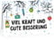Große Grußkarte XXL (A4) Gute Besserung/Viel Kraft und Gute Besserung/mit Umschlag/Edle Design Klappkarte/Krank/Gesundheit/im Krankenhaus/Extra Groß/Edle Maxi Genesungskarte