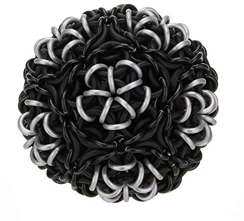 Juggle Pro Footbag Hacky Sack Métal Aluminium (422 Anneaux Aluminium, Gris Noir)