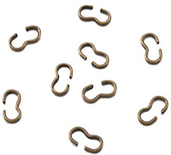 Pandahall 100 Stück Schnellverbindungen Antik-Bronze 8 Form Charm Knoten Verschlüsse für Armband Halskette Schmuck Herstellung