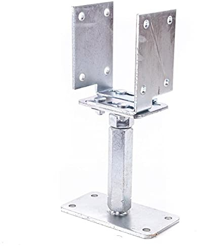 4 x Pfostenträger U-Form verstellbar Stahl verzinkt 80–175 mm Aufnahme 160–220 mm Höhe Pfostenanker zum Aufdübeln für Holzpfosten Zaun Carport