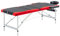vidaXL Massagetisch Klappbar 3 Zonen mit Tragetasche Therapie Massageliege Massagebank Kosmetikliege Therapieliege Massage Liege Aluminium Schwarz Rot