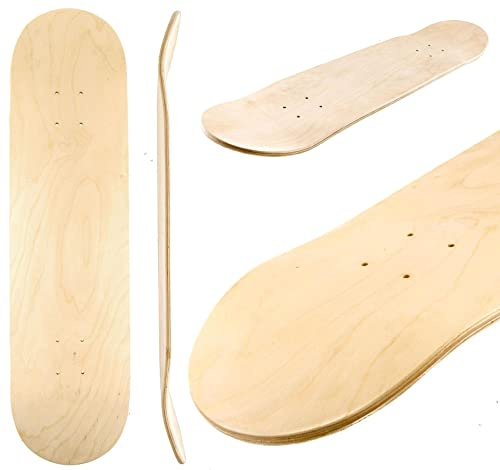 Venom Skateboards 7 ply Canadian Maple Wood Blank Plain Art Concave Skate Deck Natural Unvarnished For Painting Wall Display 8.0
