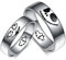 Jack Skellington und Sally Paar Ring Sterling Silber Albtraum vor Weihnachten Schädel Gothic Nightmare Before Christmas Romantische Schmuck Geschenke für Damen Herren (Damen, 7)