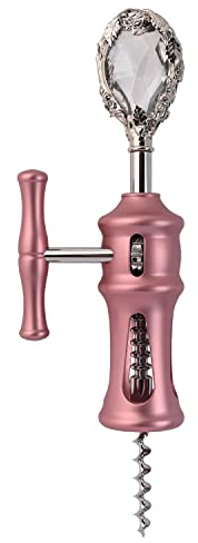 Walking Sticks Tiatappi Décapsuleur professionnel en argent 925 décoré élégant et luxueux rose, bouteille de vin, ouvre-bouteille de vin précis, style argenté