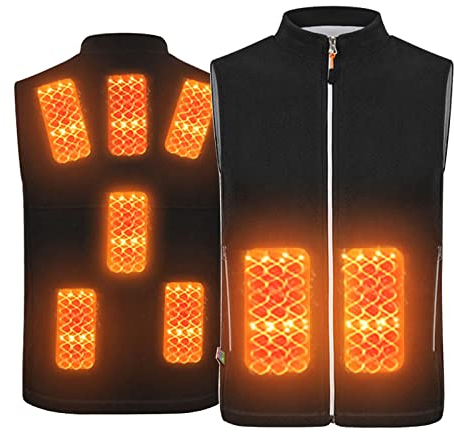 Beheizte Weste Fleece mit USB, Winter Weste Herren Elektrische Heizweste Warme mit 3 Temperaturstufen, Beheizbare Jacke Herren/Damen, Leicht Waschbar Wärmejacke Kleidung für Motorrad Angeln Skifahren