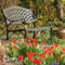 Lazy Susan Jasmine Gartenbank in Antik Bronze | Beige Kissen | Sandguss-Aluminium | Wetterfest | Rostfrei | 3 Jahre Garantie