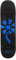 Skateboard Flower Power, 8,5 x 32,38 cm, Schwarz / Blau