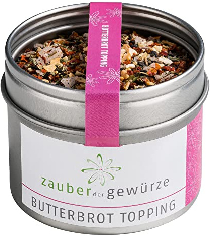 Zauber der Gewürze Butterbrot Topping - Brot-Gewürz als Geschmackskick auf Baguette, Körnerbrot, Toast oder Stulle, Top-Qualität in wiederverschließbarer Aroma-Dose, 60 g