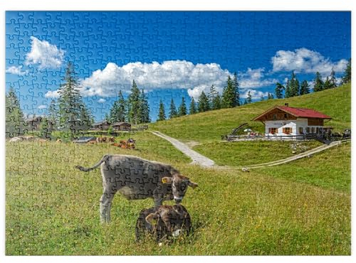 MyPuzzle Fischbachalm (1402m), Krün, Oberbayern - Premium 500 Teile Puzzle - MyPuzzle Sonderkollektion von Puzzle Galaxy