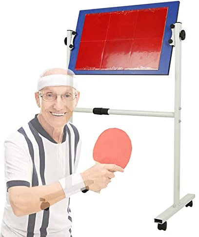 LILANAI Tischtennis Rebound Tafel Kompakt Stehen Pingpong-Rückkehrbrett, Tragbar Einzelnes Selbststudium Tischtennis-Rebound-Board Trampolin, Indoor/Draussen