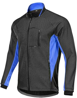 HOMTOL Herren Radjacke Set Winter Thermal Wasserdicht Winddicht Fahrradjacke Set Thermo Fleece Lange Radhose + Fahrradhose