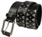 GSG Nietengürtel für Damen Rindsleder Nieten Punk Rock Nieten Gürtel Schwarz 34-38 inch
