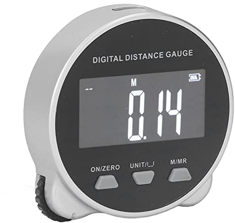 Digitales Maßband, multifunktional, silberfarben, schwarz, kompakt, digitale Anzeige, Rollenlineal, lange Lebensdauer der Batterie für zylindrischen Durchmesser für Kreis