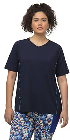 Ulla Popken Camiseta, Cuello en V, Media Manga 806779